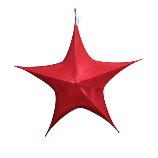 (COL0092RJ) Estrella de tela 65 cm roja