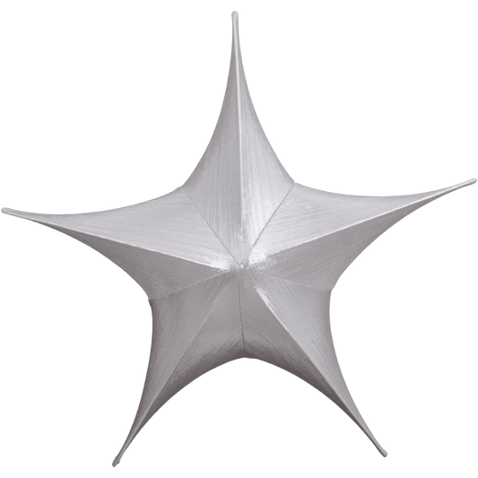 (COL0093PL) Estrella de tela 80 cm plata