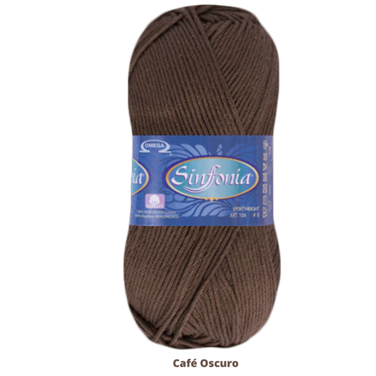 Hilaza Sinfonia C-838 Cafe Oscuro 100 Gr