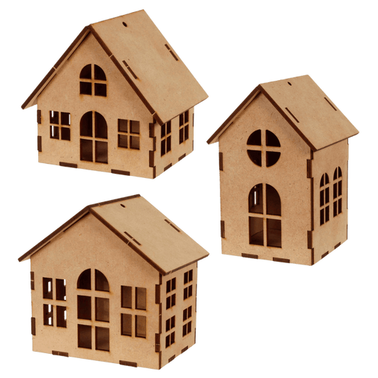 Casita Navideña de madera 11x10x7cm