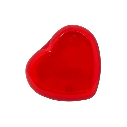 (25466) Caja dulcera en forma de corazón de acrilico plana 14.5x12x3.5cm