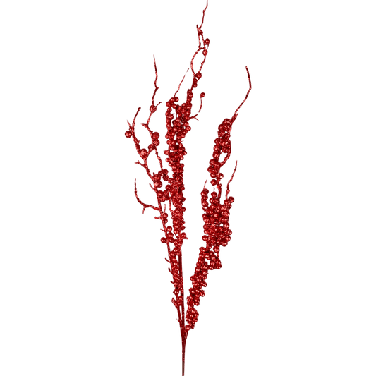 FOLLAJE BOLITAS ESC 100CM ROJO