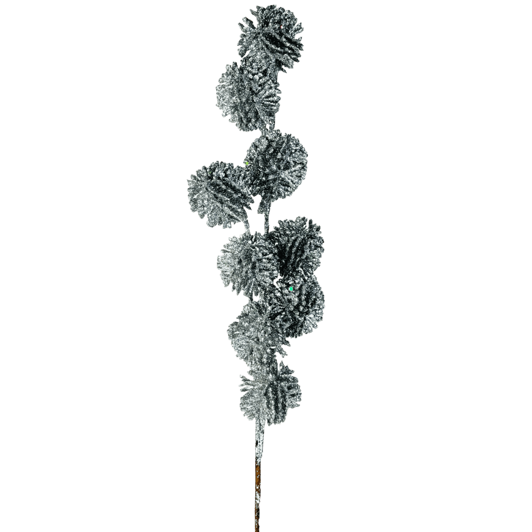 (DTI0164S) Follaje pompon plata 60 cm