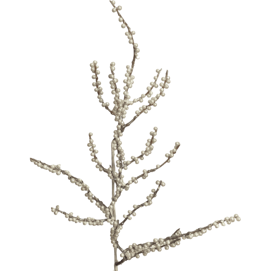 (DTI0262W) Follaje mini perlas 77 cm blanco