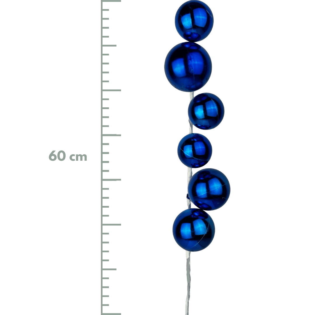 (DTI0328B) Vara esferas azul rey 60 cm