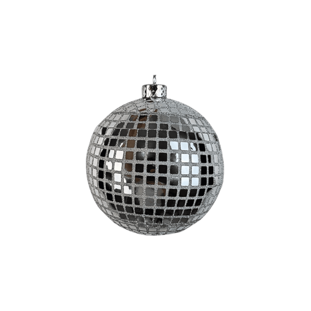 (ESF0360PL) Esfera navideña discoball plata 15 cm