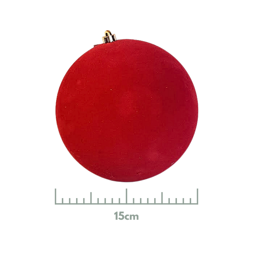 Esfera terciopelo rojo, medidas 25 cm/30 cm