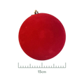 Esfera terciopelo rojo, medidas 25 cm/30 cm