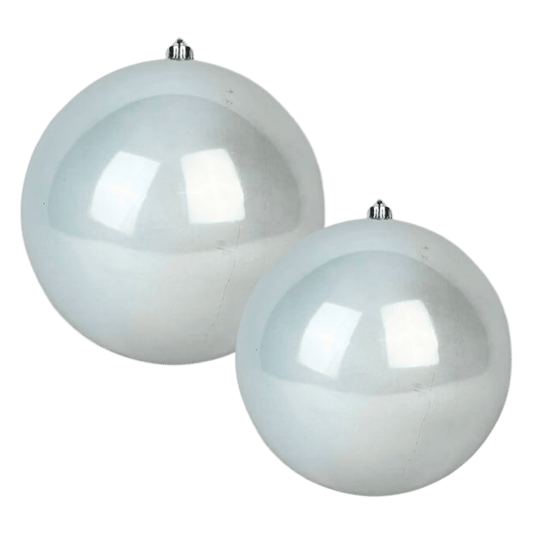 Esfera perlada plata 25 cm/30 cm