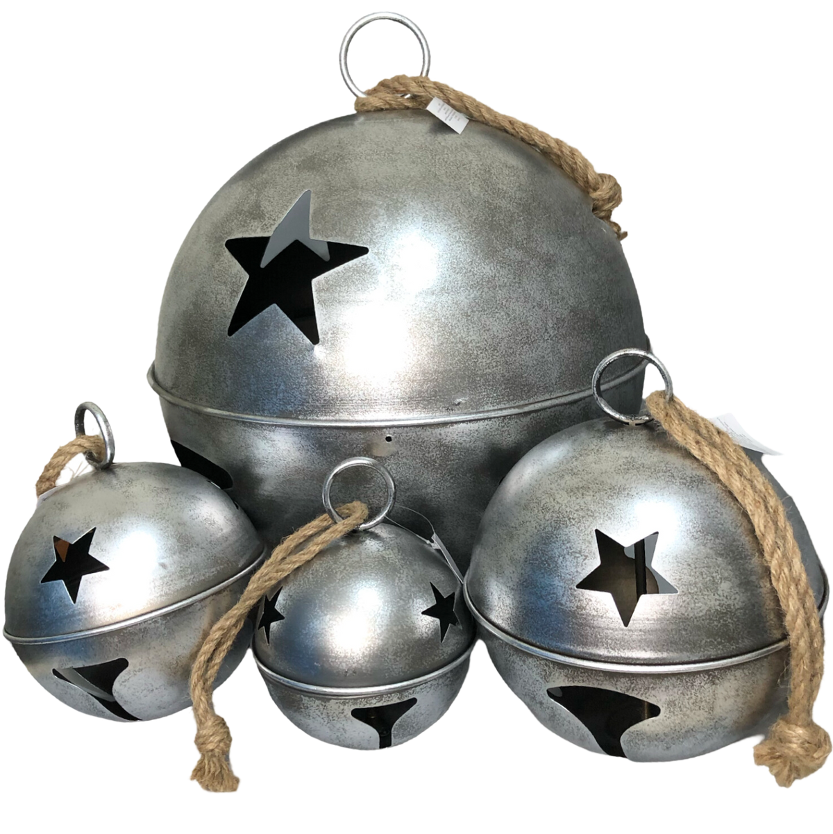 Cascabeles metalicos plata de 15/25/30/45 cm
