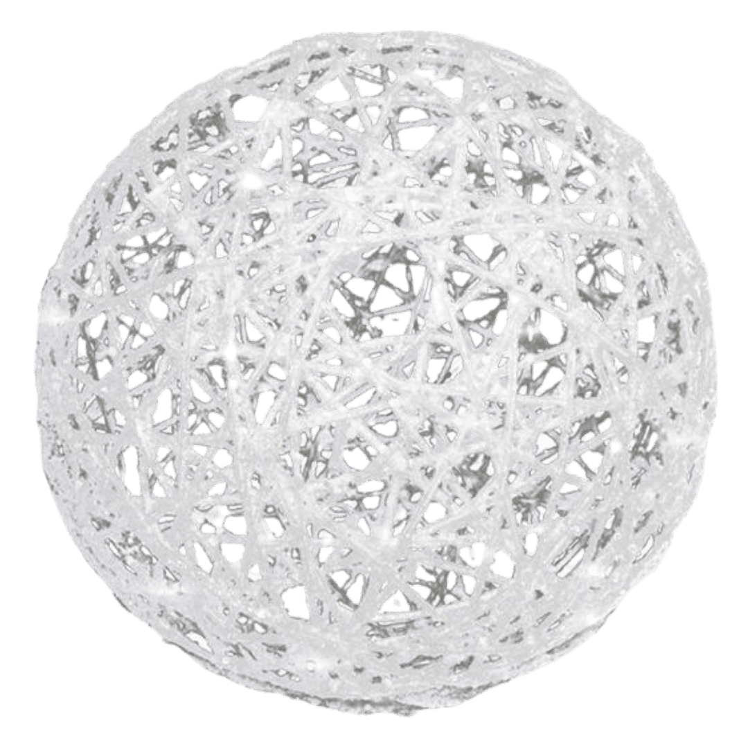 (ESFT-L-030) ESFERA MECATE C/LUZ  50 CM BLANCA