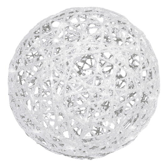 (ESFT-L-030) ESFERA MECATE C/LUZ  50 CM BLANCA