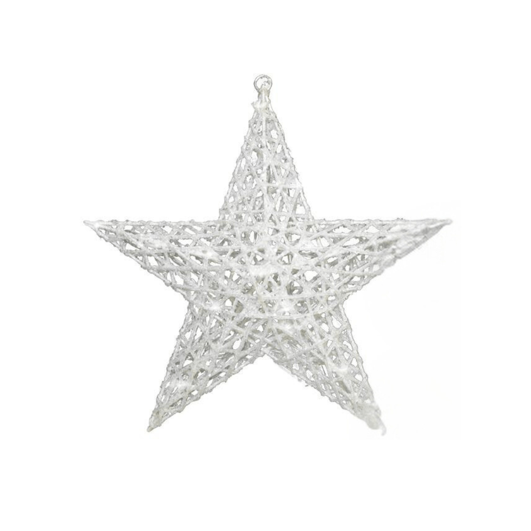 (ESTT-S-030) Estrella mecate c/luz 30/50 cm blanco