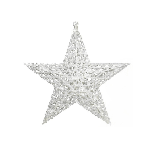 (ESTT-S-030) Estrella mecate c/luz 30/50 cm blanco