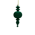 Esfera terciopelo Gota 6X14Cm Verde