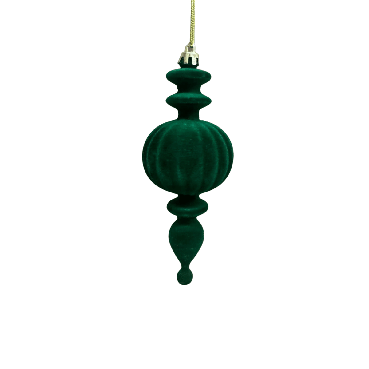 Esfera terciopelo Gota 6X14Cm Verde