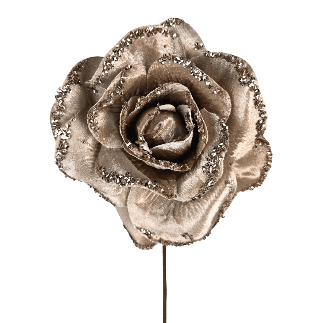 (FHY0082CH) Flor rosa champagne 20 cm x 45 cm