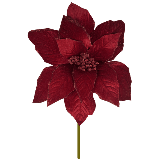 NOCHEBUENA TERCIOPELO 36CM ROJO