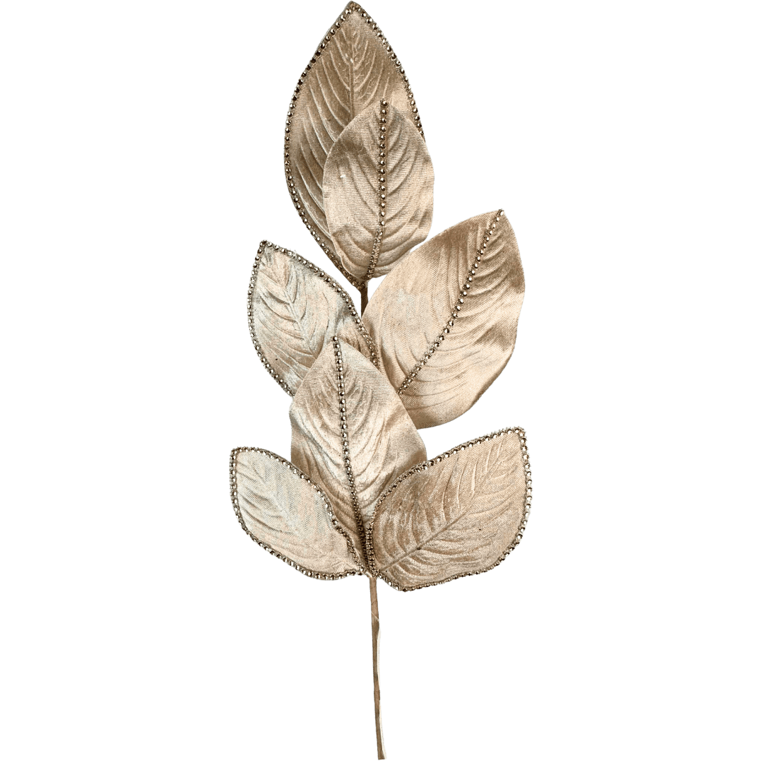 (FHY0093CH) Follaje mega hojas champagne 73 cm