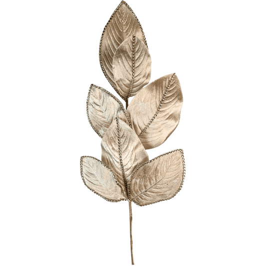 (FHY0093CH) Follaje mega hojas champagne 73 cm