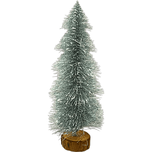 (FIG0626BL) Pino decorativo para centros de mesa nevado 24 cm x 9cm