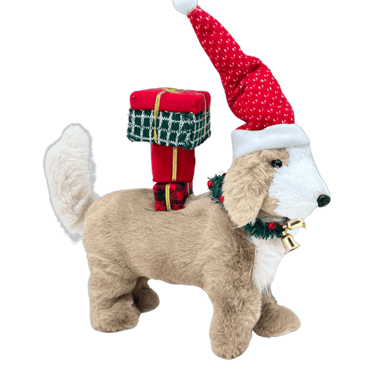 (FIG0656CF) Perrito con regalos 29X26X9CM