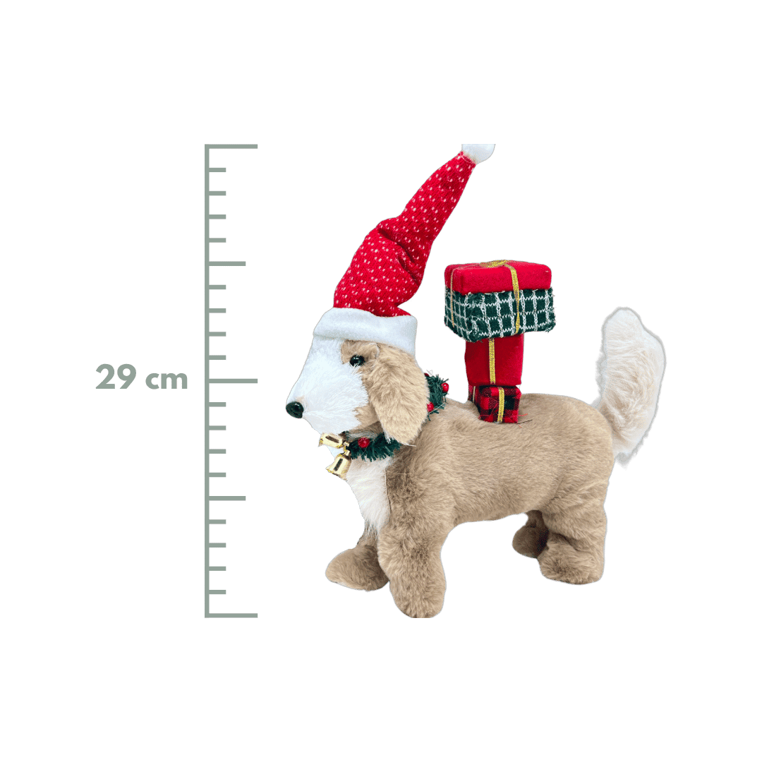 (FIG0656CF) Perrito con regalos 29X26X9CM