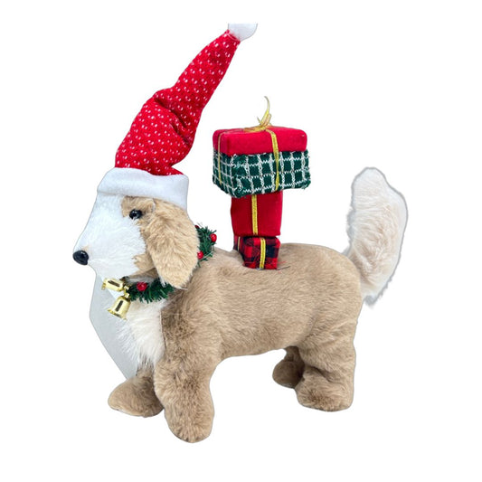 (FIG0656CF) Perrito con regalos 29X26X9CM