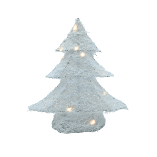 (FIG0838BL) Pino plumas 15 luces 30 x 30 cm blanco