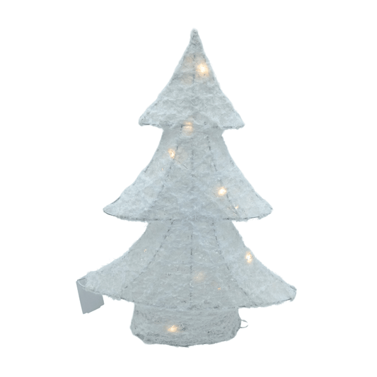 (FIG0839BL) Pino plumas 20 luces 35 x 40 cm blanco