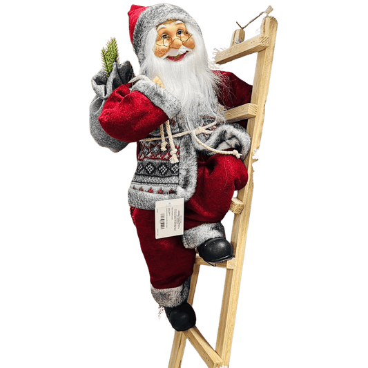 ESCALERA DECORATIVA SANTA 65 CM ROJO