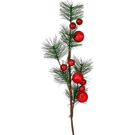 (FLA01034R) Follaje pino berry 55 cm