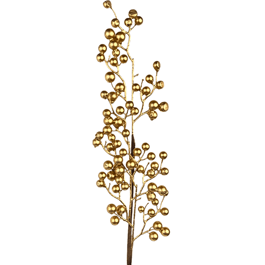 (FLA01516G) Follaje de perlas oro 65 cm