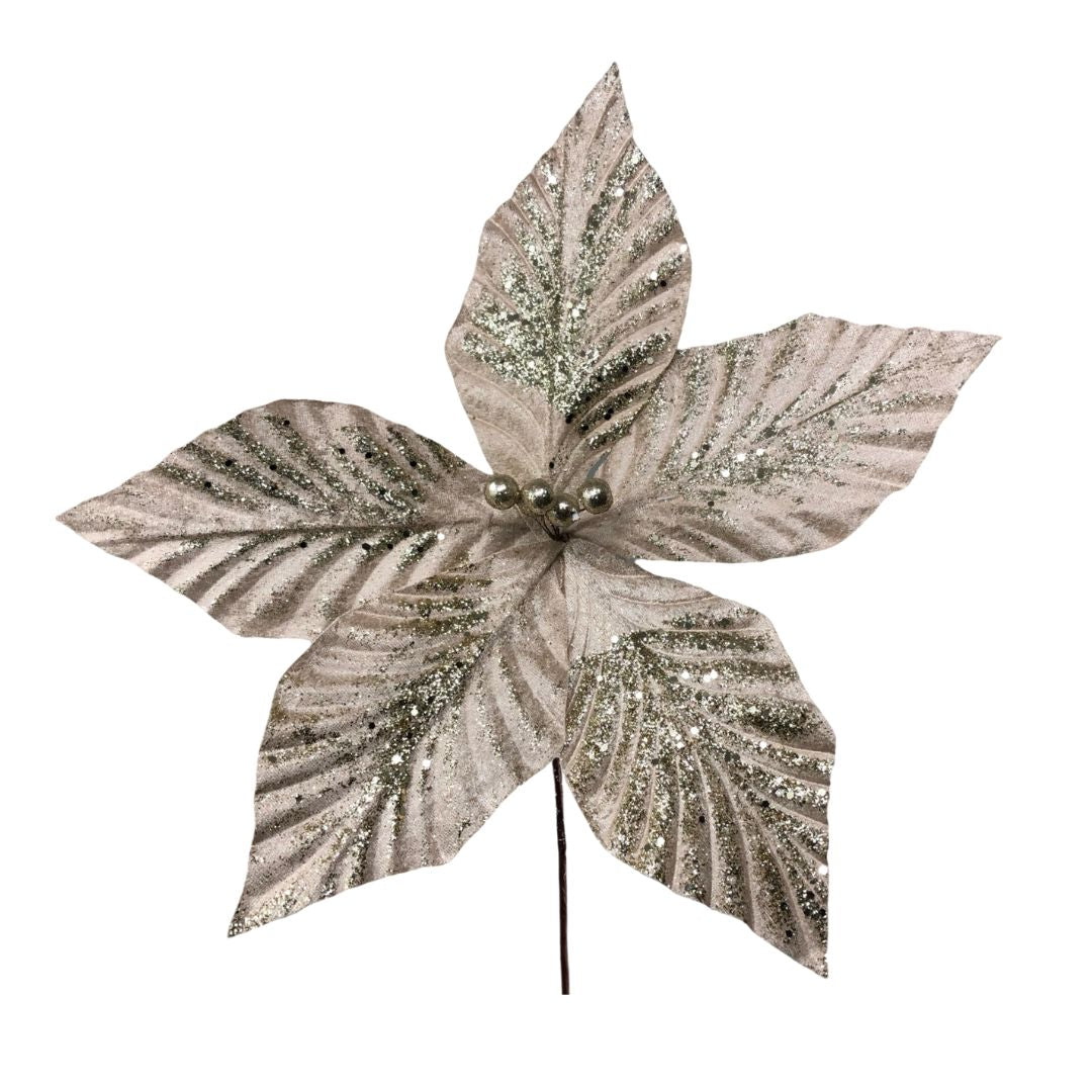 (FLA01704CH) Nochebuena terciopelo 35 cm x 40 cm