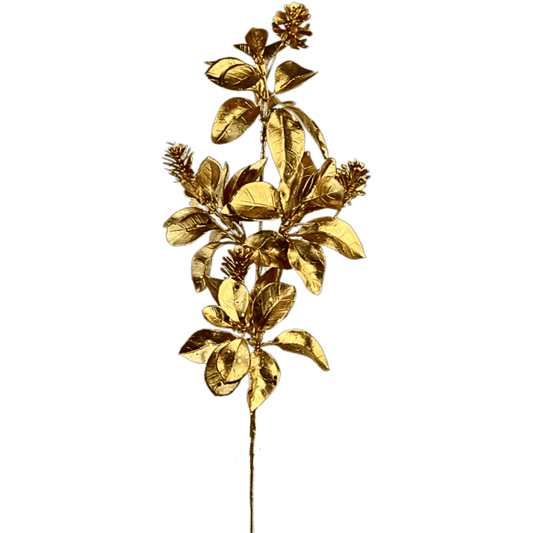 (FLA01838G) FOLLAJE  HOJAS MATE 54CM ORO