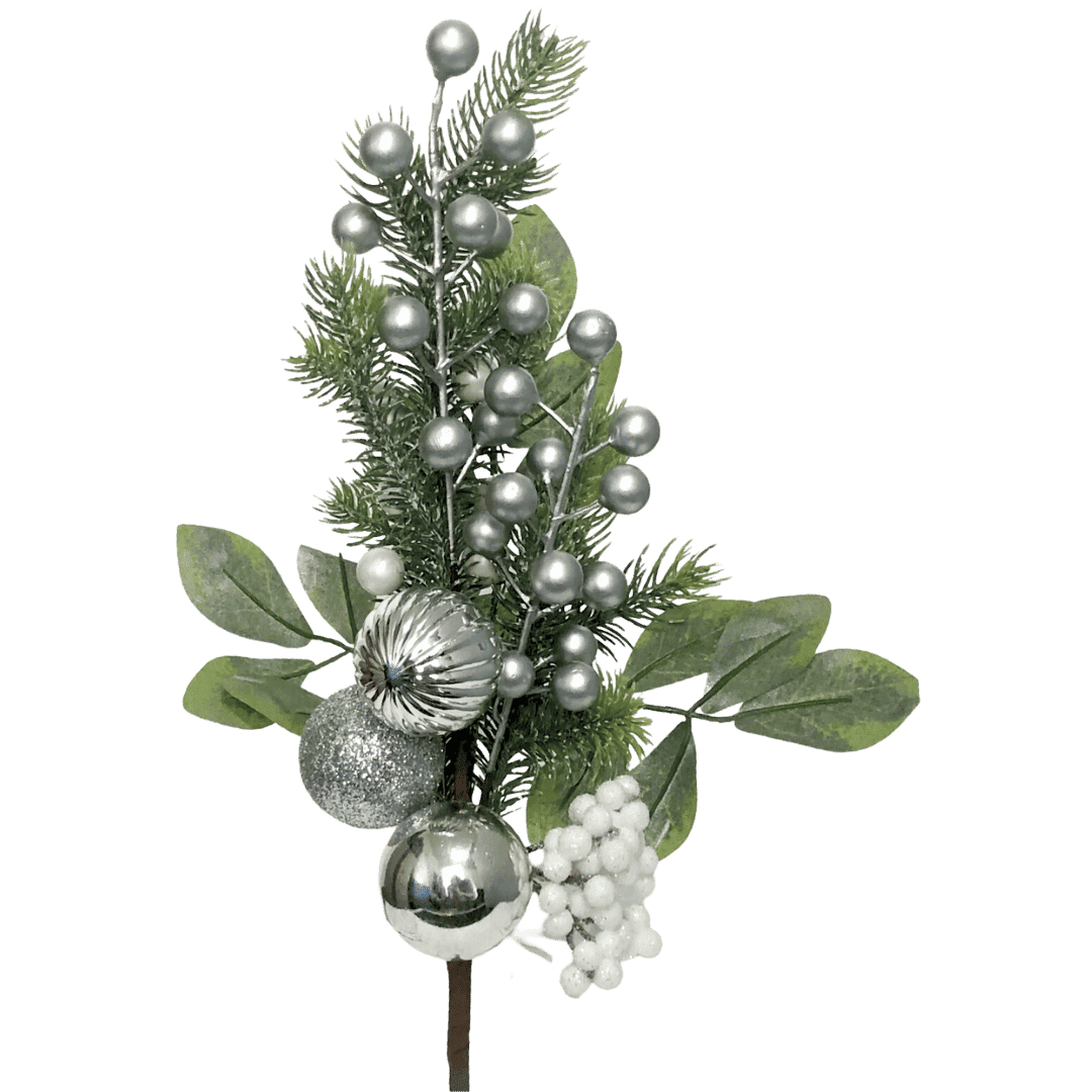 (FLA02250S) Follaje vintage 40 cm plata