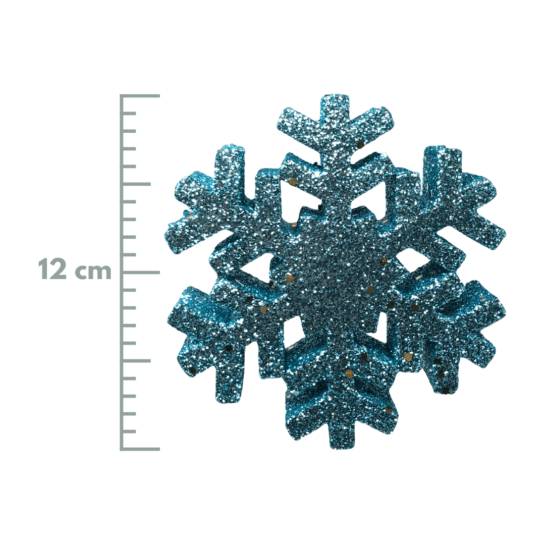 (FLA02258LB) Copo de nieve celeste 12 cm