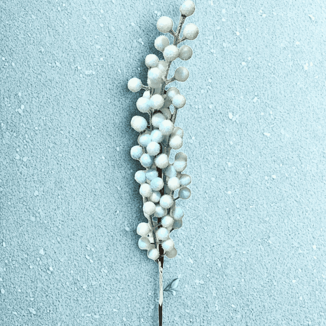 (FLA02391LB) Follaje Berries Azul Celeste 64 cm
