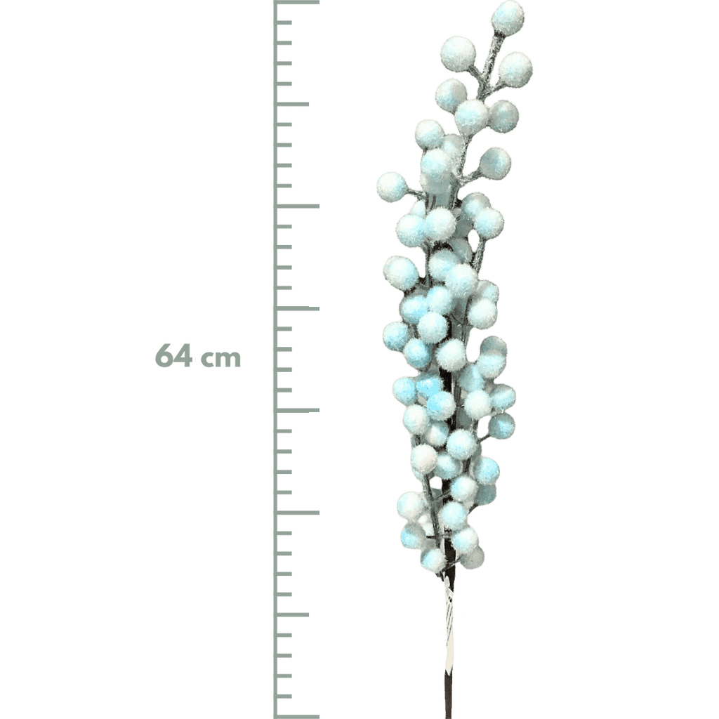 (FLA02391LB) Follaje berries 64 cm azul celeste