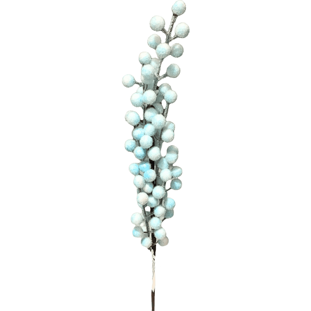 (FLA02391LB) Follaje berries azul celeste 64 cm