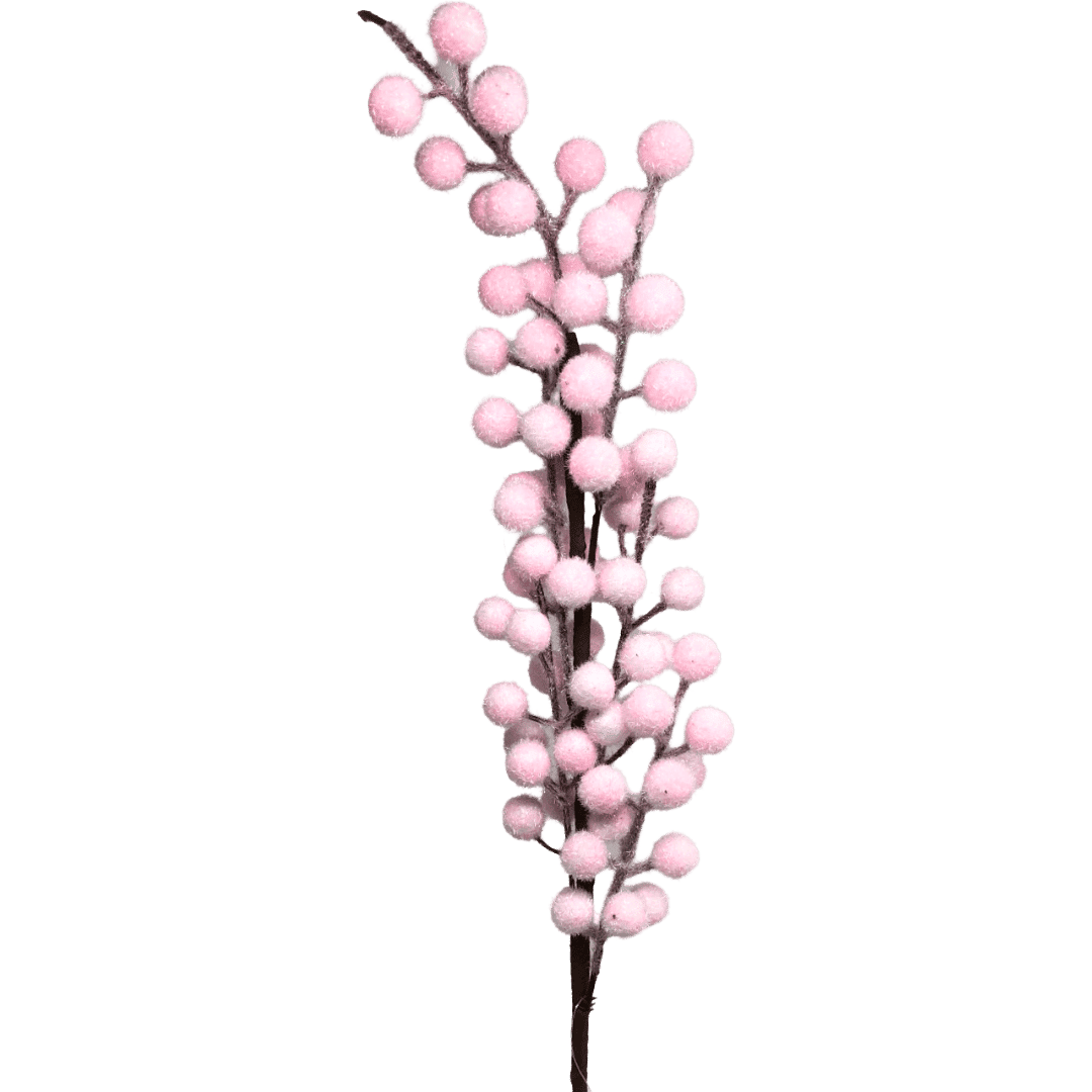 (FLA02391P) Follaje berries rosa 64 cm