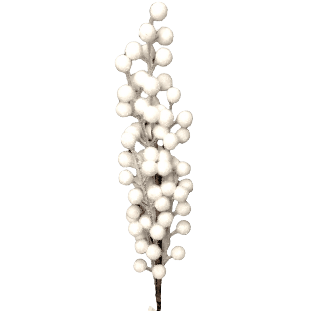 (FLA02391W) FOLLAJE BERRYS 64CM BLANCO