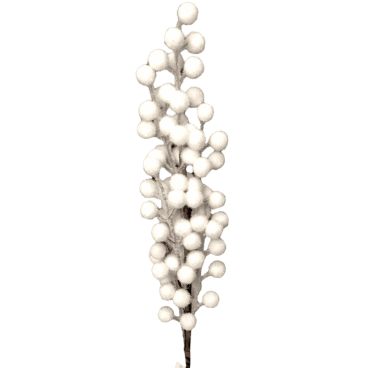 (FLA02391W) FOLLAJE BERRYS 64CM BLANCO