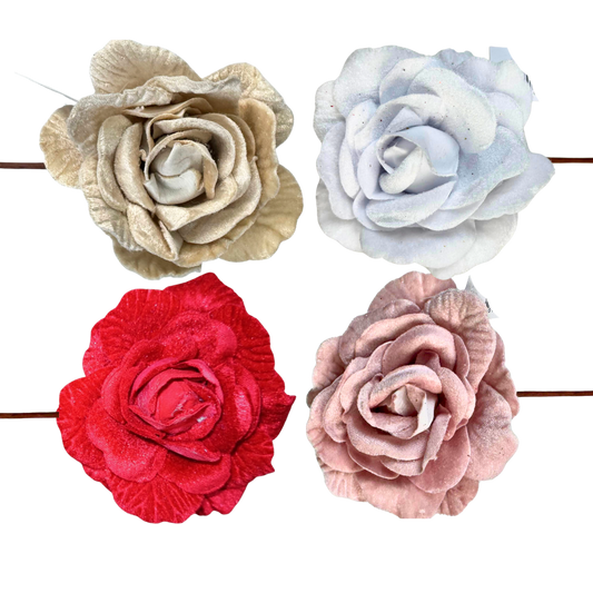 (FLA03070) Rosa artificial rojo/rosa/blanco/champagne 10 cm