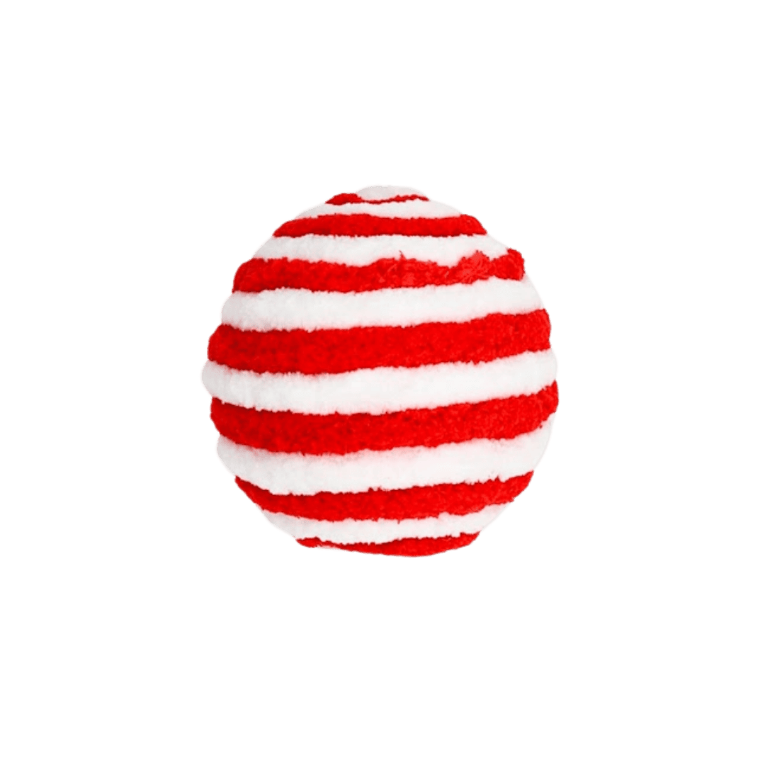 (FLA03098RW) ESFERA CANDY 16CM ROJO/BLANCO