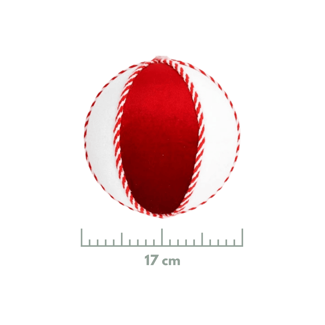 (FLA03099RW) ESFERA BICOLOR 17CM ROJO/BLANCO
