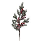 (Fll1430Vd) Follaje Berries nevado 68Cm rojo