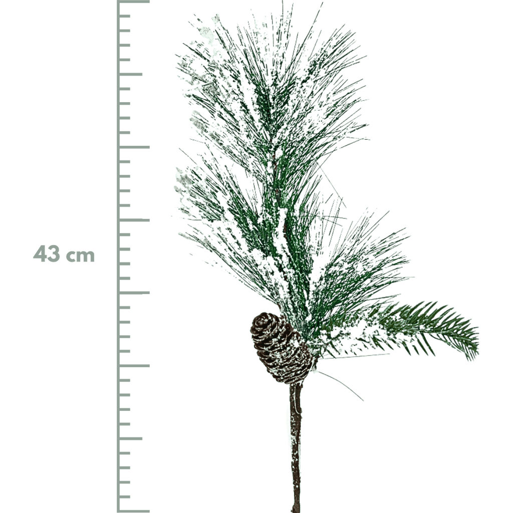 (FLL1612BL) Follaje Verde Nevado Blanco 43 cm