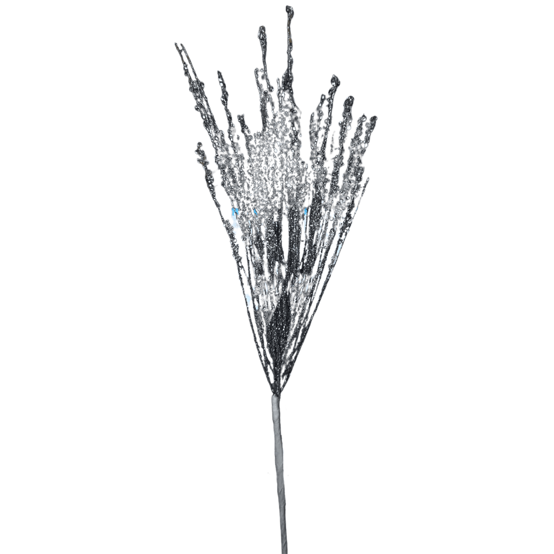 (FLL2400PL) Follaje brillos plata 50 cm