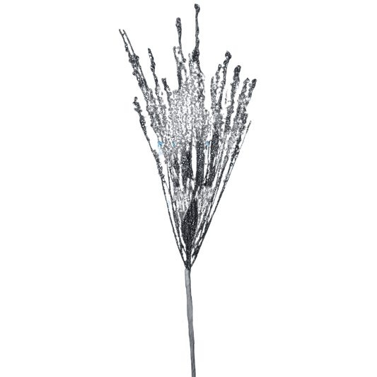 (FLL2400PL) Follaje brillos plata 50 cm